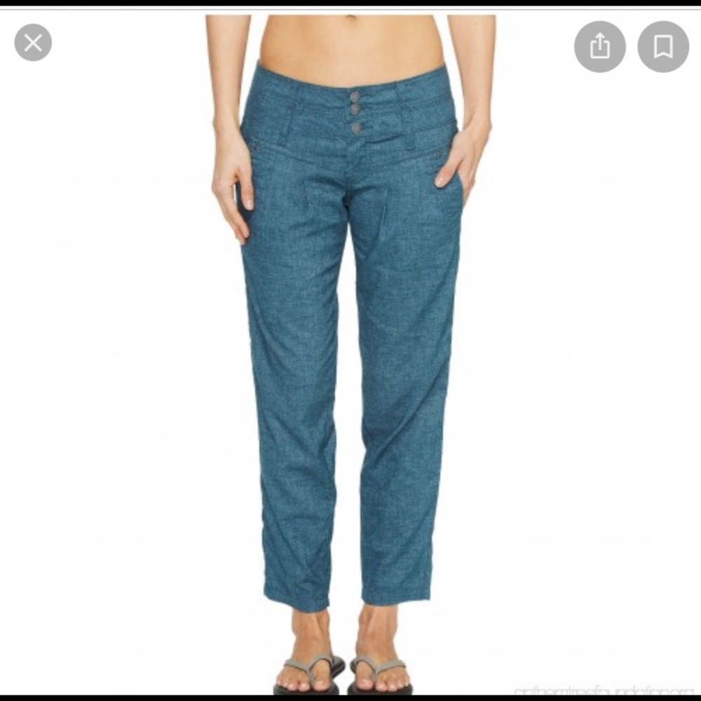 Prana Lisbeth Capri Pant Size 8 Indigo